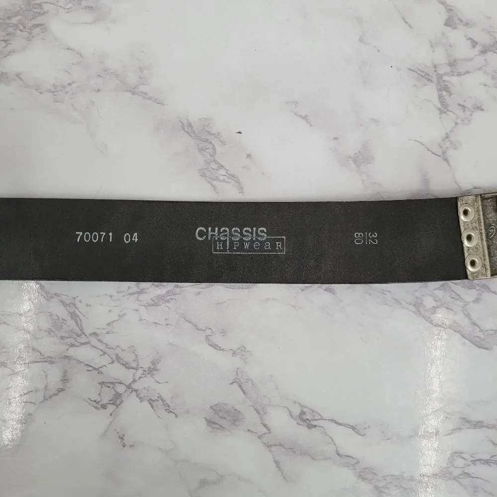 Chassis Hipwear Brutalist Raw Leather and Tarnished Silver Belt